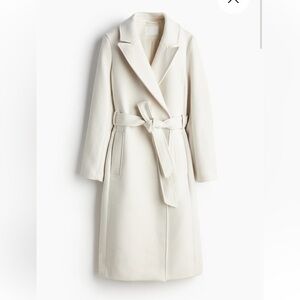 H&M Off White Peacoat